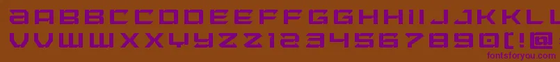Czcionka Laserwolftitle – fioletowe czcionki na brązowym tle