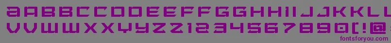 フォントLaserwolftitle – 紫色のフォント、灰色の背景