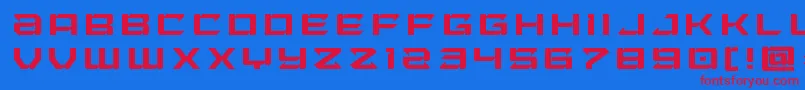 Laserwolftitle Font – Red Fonts on Blue Background