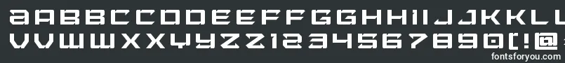 Laserwolftitle-fontti – valkoiset fontit mustalla taustalla