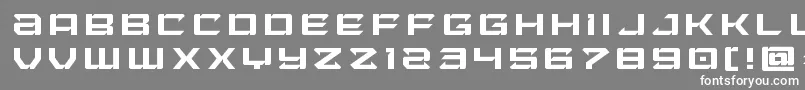 フォントLaserwolftitle – 灰色の背景に白い文字