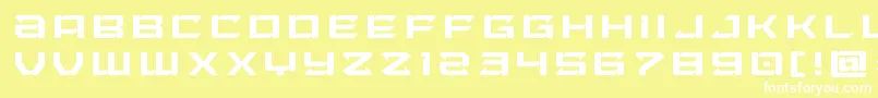 Laserwolftitle-fontti – valkoiset fontit keltaisella taustalla
