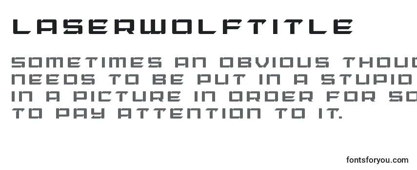 Обзор шрифта Laserwolftitle