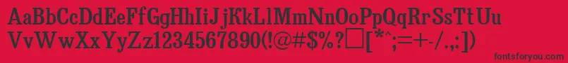 UkBruskovaya Font – Black Fonts on Red Background