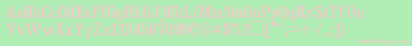 Шрифт UkBruskovaya – розовые шрифты на зелёном фоне