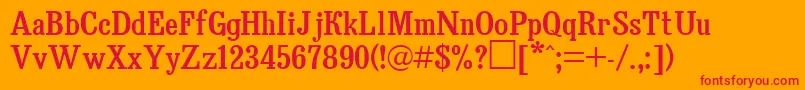 UkBruskovaya Font – Red Fonts on Orange Background