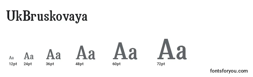 Размеры шрифта UkBruskovaya