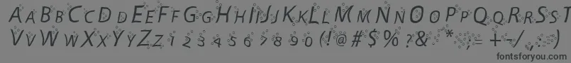 FartBubble Font – Black Fonts on Gray Background