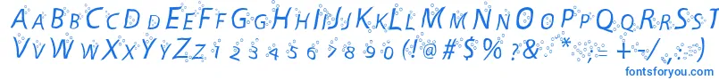 Шрифт FartBubble – синие шрифты
