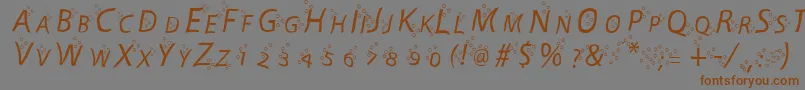 FartBubble Font – Brown Fonts on Gray Background