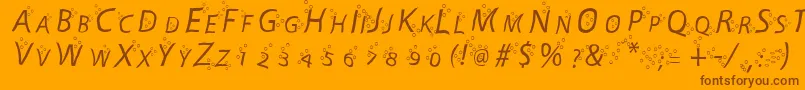 FartBubble Font – Brown Fonts on Orange Background