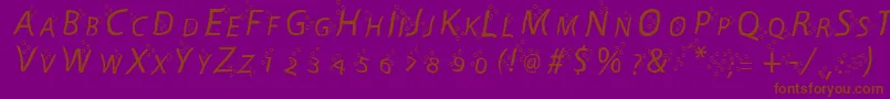 FartBubble Font – Brown Fonts on Purple Background