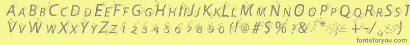 FartBubble Font – Gray Fonts on Yellow Background