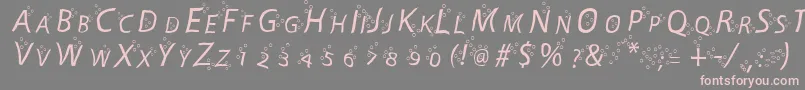 FartBubble Font – Pink Fonts on Gray Background