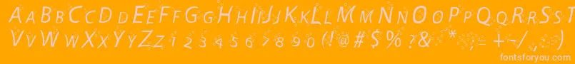 FartBubble Font – Pink Fonts on Orange Background