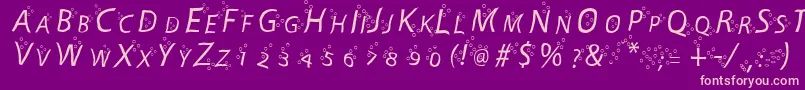 FartBubble Font – Pink Fonts on Purple Background