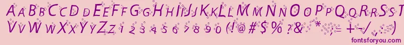 FartBubble Font – Purple Fonts on Pink Background