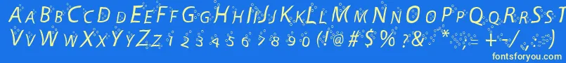 FartBubble Font – Yellow Fonts on Blue Background
