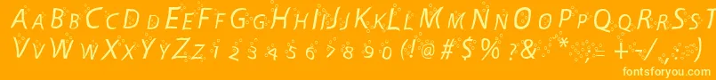 FartBubble Font – Yellow Fonts on Orange Background