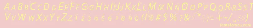 FartBubble Font – Yellow Fonts on Pink Background