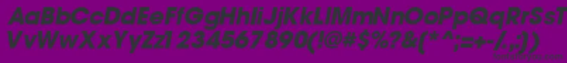 TrendexblacksskItalic Font – Black Fonts on Purple Background