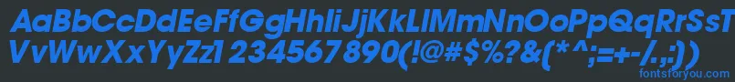 TrendexblacksskItalic Font – Blue Fonts on Black Background