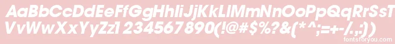 TrendexblacksskItalic Font – White Fonts on Pink Background