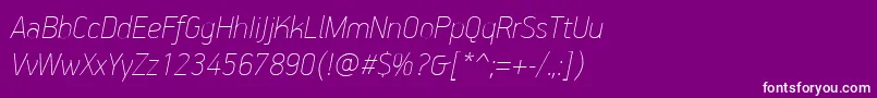 fuente PfhandbookproExtrathinitalic – Fuentes Blancas Sobre Fondo Morado