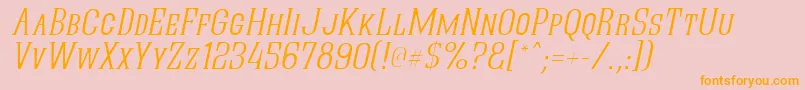 Quasikto Font – Orange Fonts on Pink Background