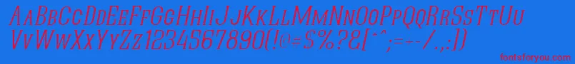 Quasikto Font – Red Fonts on Blue Background