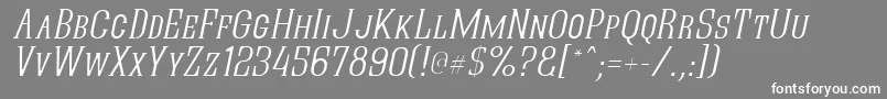 Quasikto-Schriftart – Weiße Schriften auf grauem Hintergrund