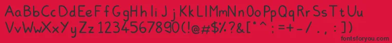 フォントLovinn – 赤い背景に黒い文字