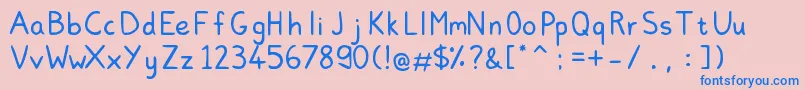 Lovinn Font – Blue Fonts on Pink Background