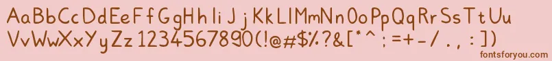 Lovinn Font – Brown Fonts on Pink Background