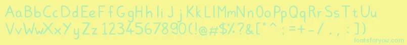 Lovinn Font – Green Fonts on Yellow Background