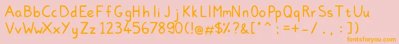 Lovinn Font – Orange Fonts on Pink Background