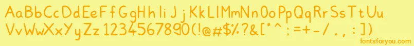 Lovinn Font – Orange Fonts on Yellow Background