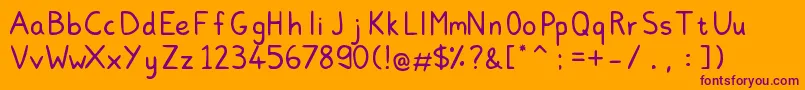 Lovinn Font – Purple Fonts on Orange Background