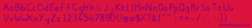 Lovinn-fontti – violetit fontit punaisella taustalla