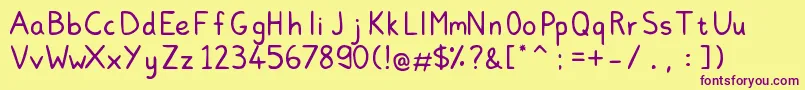 Lovinn Font – Purple Fonts on Yellow Background