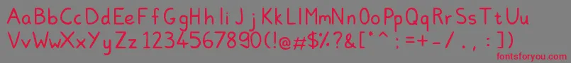 Lovinn Font – Red Fonts on Gray Background