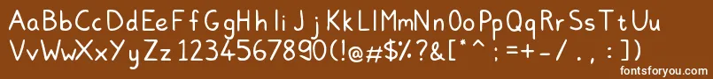 Шрифт Lovinn – белые шрифты на коричневом фоне