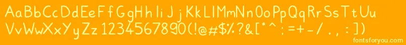 Lovinn Font – Yellow Fonts on Orange Background