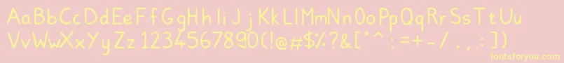 Lovinn Font – Yellow Fonts on Pink Background