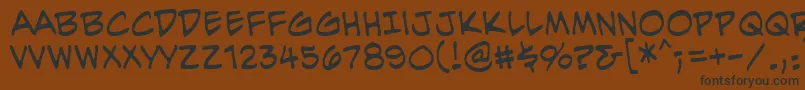 Шрифт EvilgeniusbbReg – чёрные шрифты на коричневом фоне