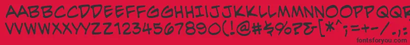 EvilgeniusbbReg Font – Black Fonts on Red Background