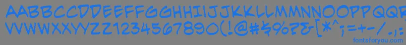 EvilgeniusbbReg Font – Blue Fonts on Gray Background