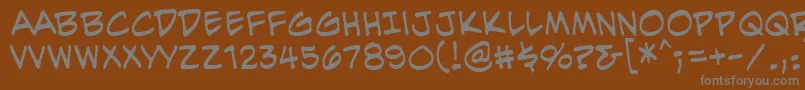 Шрифт EvilgeniusbbReg – серые шрифты на коричневом фоне