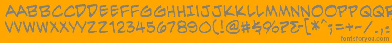 EvilgeniusbbReg Font – Gray Fonts on Orange Background