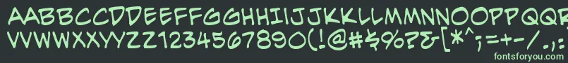 EvilgeniusbbReg-fontti – vihreät fontit mustalla taustalla